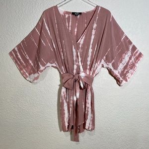 Lulu's Walking On Air Mauve Tie Dye Romper Size Sm